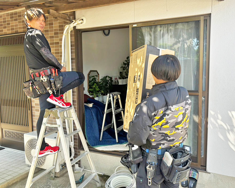 エアコン取付け画像